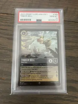 2023 Disney Lorcana TCG Tinker Bell Giant Fairy #193 PSA 10 GEM MINT - Image 1