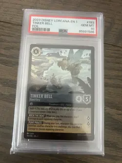 Tinker Bell Giant Fairy 193/204 COLD FOIL 2023 Disney Lorcana PSA 10 GEM MT - Image 1