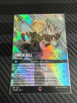 Disney Lorcana TCG Enchanted Tinker Bell Giant Fairy 216/204 First Chapter - Image 1
