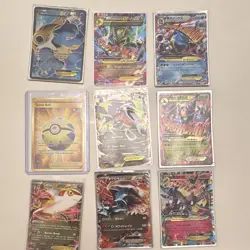 9-Card Pokemon Lot: Quick ball, rayquaza, blastoise, etc - Image 1