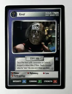 STAR TREK CCG DS9 RARE CARD KOVAT STCCG NEVER PLAYED - Image 1