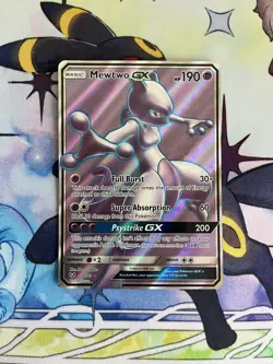 Mewtwo-GX 72/73 Rare Ultra Shining Legends Pokemon Near Mint Pokemon Card - Image 1
