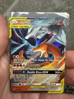 2019 Pokemon Sun & Moon Unbroken Bonds Reshiram Charizard Tag Team Holo #20/214 - Image 1