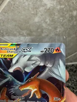 2019 Pokemon Sun & Moon Unbroken Bonds Reshiram Charizard Tag Team Holo #20/214 - Image 3