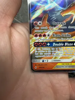 2019 Pokemon Sun & Moon Unbroken Bonds Reshiram Charizard Tag Team Holo #20/214 - Image 5