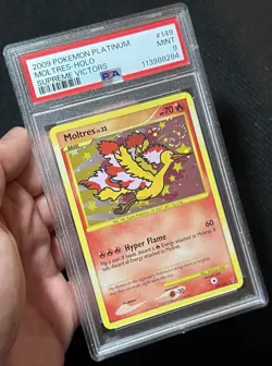 Pokemon Moltres 149/147 Supreme Victors Holo Secret Rare PSA 9 Mint SWIRL! - Image 3