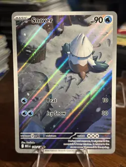 Snover 140/132 Illustration Rare Mega Evolution Pokemon Holo - Image 1