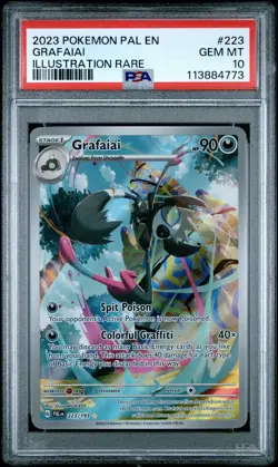 2023 POKEMON PAL EN-PALDEA EVOLVED ILLUSTRATION RARE #223 GRAFAIAI PSA 10 - Image 1