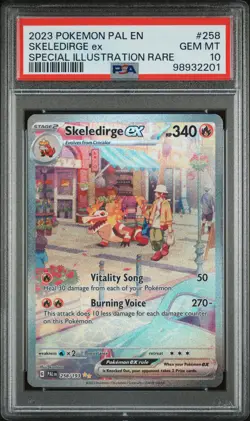 2023 POKEMON PAL EN-PALDEA EVOLVED #258 SKELEDIRGE EX PSA 10 - Image 1
