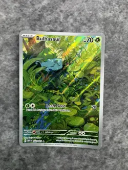 Pokemon TCG Bulbasaur 166/165 SV: Scarlet & Violet 151 Illustration Rare IR MINT - Image 2