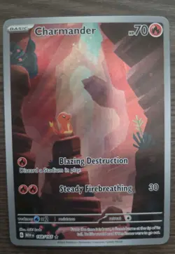 Pokemon Charmander TCG 168/165 Scarlet & Violet 151 Holo Full Illustration Rare - Image 1