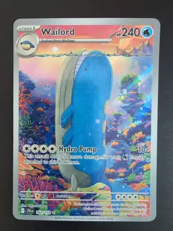 Pokemon TCG Wailord 162/159 Journey Together Illustration Rare Holo NM Condition - Image 1