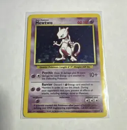 Wizards of the Coast 1999 Pokemon Base Set Mewtwo Holo Rare 10/102 Unlimited - Image 1