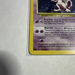 Wizards of the Coast 1999 Pokemon Base Set Mewtwo Holo Rare 10/102 Unlimited - Image 3
