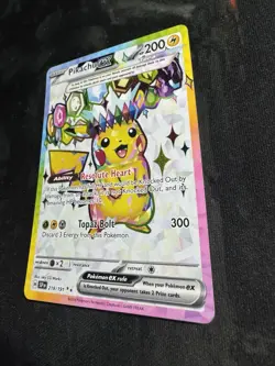 Pikachu ex 219/191 Sv08: Surging Sparks Full Art Holo NM Pokemon TCG - Image 3