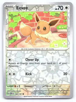 Eevee 166/197 Common Obsidian Flames Pokemon Reverse Holo Near Mint - Image 1