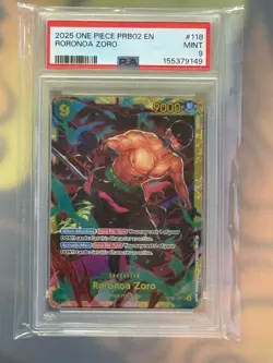 2025 One Piece Prb02 The Best Vol.2 #118 Roronoa Zoro PSA 9 MINT OP06-118 - Image 1