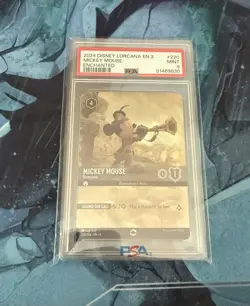 Disney Lorcana 2024 Mickey Mouse Trumpeter Enchanted Foil 220/204 PSA 9 - Image 1