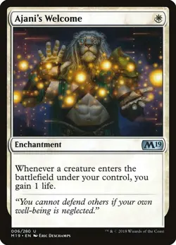 Ajani's Welcome m19 MTG Card NM Single - Image 1