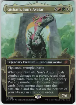 Gishath, Sun's Avatar (Borderless) Ixalan Foil Magic: The Gathering - Image 1