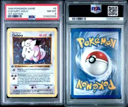 1999 POKEMON BASE SET 1ST EDITION #5 CLEFAIRY-HOLO PSA 8 - Image 3