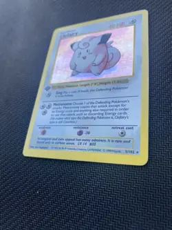 1st Edition Clefairy 5/102 Base Set 1999 Shadowless Holo Rare WOTC Pokemon - Image 2