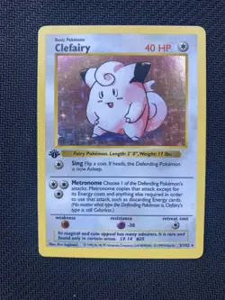 1st Edition Clefairy 5/102 Base Set 1999 Shadowless Holo Rare WOTC Pokemon - Image 5