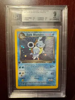 2000 Pokemon Dark Blastoise 1st Edition Holo #3 BGS 9 Team Rocket Not PSA - Image 1