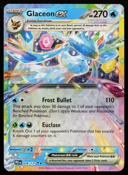 Glaceon ex 026/131 Holo Prismatic Evolutions Pokemon Card - Image 1