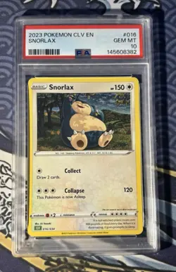 Pokemon TCG Snorlax 016/034 Classic Collection 2023 PSA 10 Gem Mint - Image 1