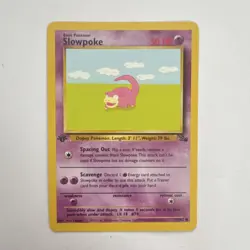 Pokemon TCG Slowpoke 55/62 Fossil 1st Edition Regular 1999 Common - Image 1