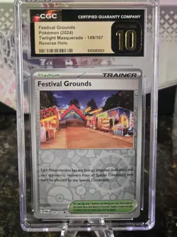 CGC Pristine 10 - Festival Grounds 149/167 - Twilight Masquerade - Pokemon TCG - Image 1