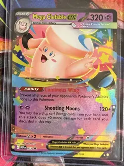 Pokemon TCG Mega Clefable EX 072 Black Star Moonlit Tin Promo - Image 1
