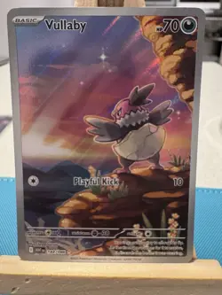 Pokemon Vullaby TCG 144/086 SV11W White Flare Illustration Rare Holo Card NM - Image 1