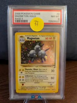 2000 POKEMON GAME BASE II 9 MAGNETON-HOLO PSA 8 - Image 1