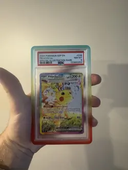 2024 Pokemon Surging Sparks Pikachu ex #238 Special Illustration Rare PSA 8 - Image 1