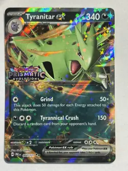 Pokemon TCG Tyranitar Ex Stamped Promo 064/131 Prismatic Evolutions NM - Image 1