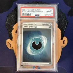 💎PSA 10 GEM MINT 2024 Pokemon SVE BASIC DARKNESS ENERGY #007 Reverse Holo - Image 2