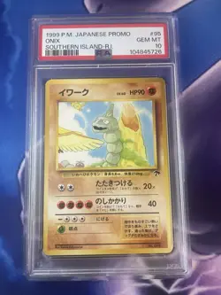 PSA 10 Onix No. 095 Southern Island JPN PROMO Pokemon 1999 - Image 1