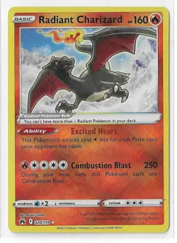 Radiant Charizard - 020/159 - Pokemon Crown Zenith Sword & Shield Ultra Rare NM - Image 1