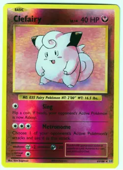 Clefairy Reverse Holo Rare XY Evolutions 63/108 NM Pokemon TCG - Image 1