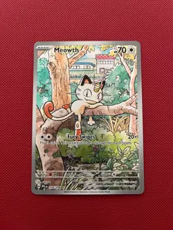 Pokemon TCG - Meowth 106/094 ME02: Phantasmal Flames Holo Illustration Rare NM - Image 1