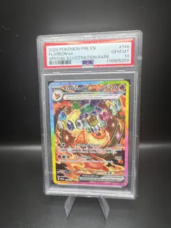 PSA 10 GEM MINT FLAREON EX 146/131 PRISMATIC EVOLUTIONS SIR 2025 POKEMON - Image 4