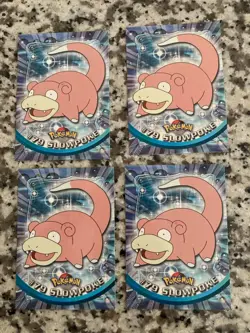 Slowpoke #79 2000 Topps Pokemon TV Animation Edition Blue logo - Image 3