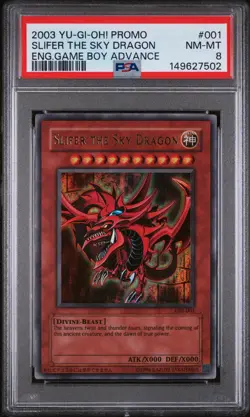 2003 Yu-Gi-Oh! Promos GBI-001 Slifer The Sky Dragon PSA 8 149627502 - Image 1
