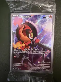 Pokemon TCG Charcadet 022 Pokemon Center Stamped Promo Phantasmal Flames SEALED - Image 1