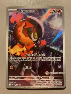 Pokemon Center Stamped Charcadet Black Star Promo Mega 022 NM Condition - Image 1