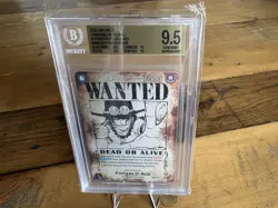 One Piece Portgas D. Ace Wanted Poster OP13-119 SP ERR BGS 9.5 Missprint - Image 2