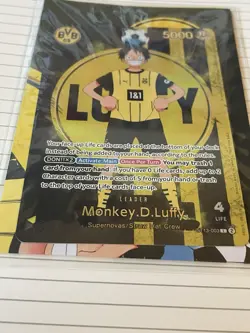 BVB x One Piece Monkey D Luffy Promo Card ST13-003 SEALED - Image 2