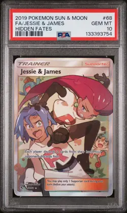 Jessie & James 68/68 - Hidden Fates - Graded PSA 10 GEM MT Pokemon Card - Image 3